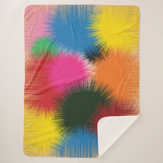 Waterverf Kleuren Sherpa Deken (Voorkant)