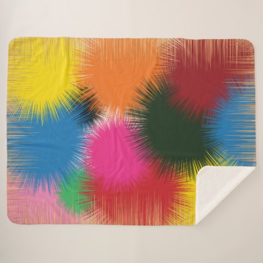 Waterverf Kleuren Sherpa Deken (Voorkant (horizontaal))