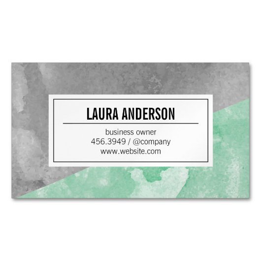 Waterverf kleurenblok magnetisch visitekaartje (Voorkant)