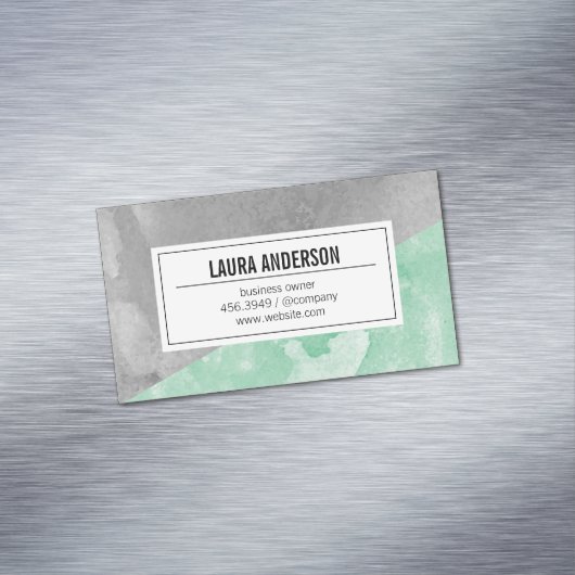 Waterverf kleurenblok magnetisch visitekaartje (Voorbeeld)