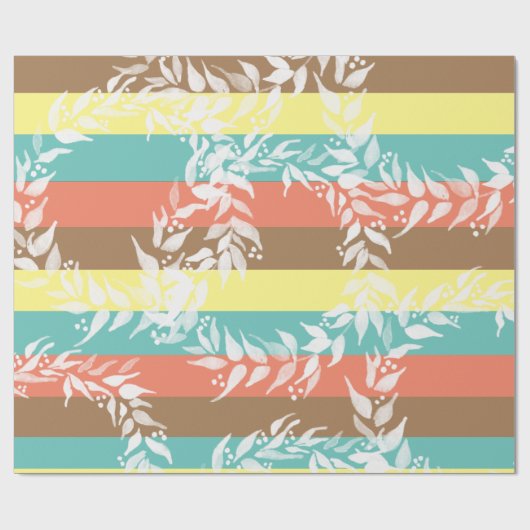 Waterverf kleurenblok met wielpatroon cadeaupapier (Vlak)