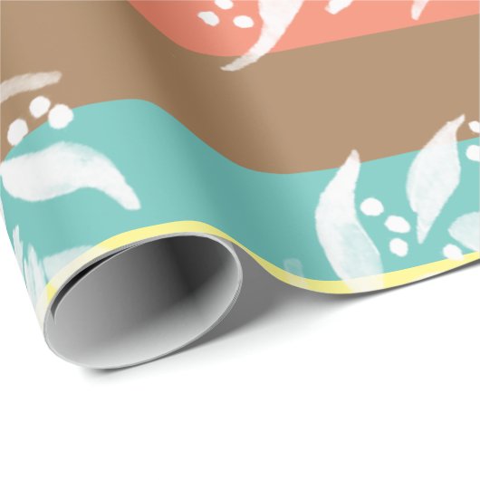 Waterverf kleurenblok met wielpatroon cadeaupapier (Rol Hoek)