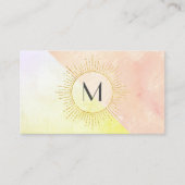 Waterverf kleurenblok verlicht element visitekaartje (Voorkant)