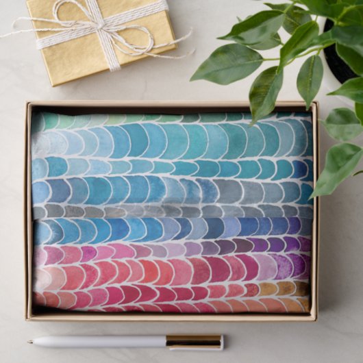 Waterverf kleurenspectrum Kunstafdrukken Weefpapie Tissuepapier (Geschenk)