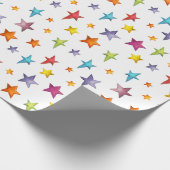 Waterverf kleurensterren cadeaupapier (Hoek)