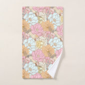 Waterverf Kleurig floreel patroon Bad Handdoek (Handdoek)
