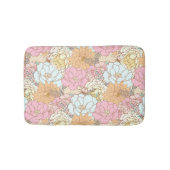 Waterverf Kleurig floreel patroon Badmat (Voorkant)