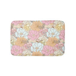 Waterverf Kleurig floreel patroon Badmat