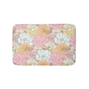 Waterverf Kleurig floreel patroon Badmat