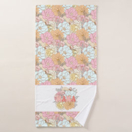 Waterverf Kleurig floreel patroon mama Badhanddoek