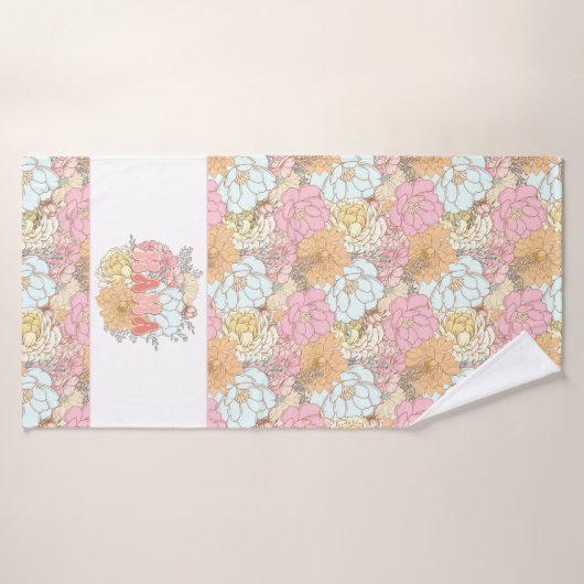 Waterverf Kleurig floreel patroon mama Badhanddoek (Badhanddoek)