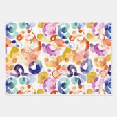 Waterverf kleurrijk abstract inpakpapier vel (Voorkant 2)