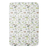 Waterverf kleurrijk Eucalyptus Leaves Patroon Badmat (Voorkant Verticaal)