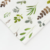 Waterverf kleurrijk Eucalyptus Leaves Patroon Fleece Deken (Hoek)