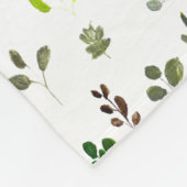Waterverf kleurrijk Eucalyptus Leaves Patroon Fleece Deken (Hoek)
