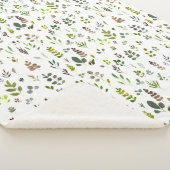 Waterverf kleurrijk Eucalyptus Leaves Patroon Sherpa Deken (3/4)