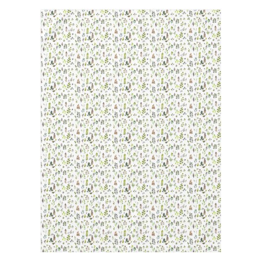 Waterverf kleurrijk Eucalyptus Leaves Patroon Tafelkleed (Voorkant)