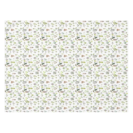 Waterverf kleurrijk Eucalyptus Leaves Patroon Tafelkleed (Voorkant (Horizontaal))