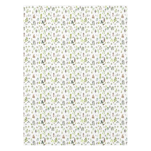 Waterverf kleurrijk Eucalyptus Leaves Patroon Tafelkleed (Voorkant)