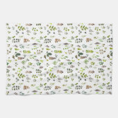 Waterverf kleurrijk Eucalyptus Leaves Patroon Theedoek (Horizontaal)