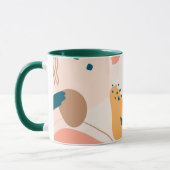 Waterverf Kleurrijk Geometrisch abstract minimaal Mok (Links)