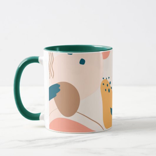 Waterverf Kleurrijk Geometrisch abstract minimaal Mok (Links)