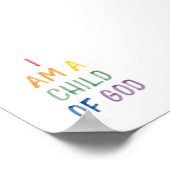 Waterverf kleurrijk Ik ben een Kind van God print (Hoek)