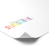 Waterverf kleurrijk Je bent mijn zonneschijn kunst Poster (Hoek)