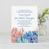 Waterverf kleurrijk koraalrif | Weddenschap Kaart (Staand voorkant)