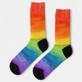 Waterverf Kleurrijk Leuke Kleur Sokken (Links)