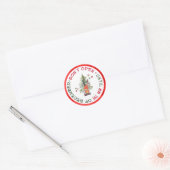 Waterverf kleurrijk: open geen kerstmis ronde sticker (Envelop)