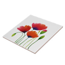Waterverf Kleurrijk Poppies Design