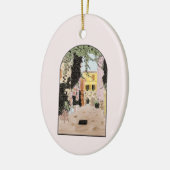 Waterverf kleurrijk Rome, Italië Keramisch Ornament (Links)