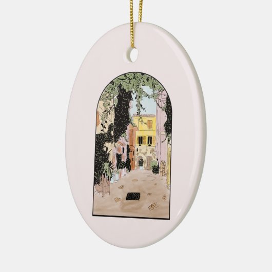 Waterverf kleurrijk Rome, Italië Keramisch Ornament (Links)