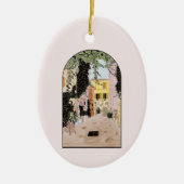 Waterverf kleurrijk Rome, Italië Keramisch Ornament (Voorkant)