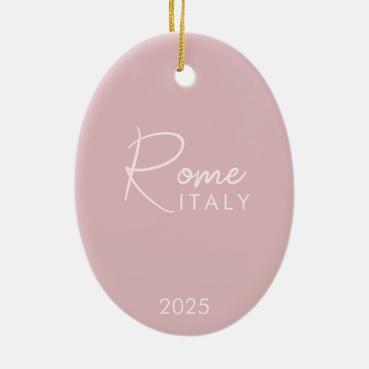 Waterverf kleurrijk Rome, Italië Keramisch Ornament (Achterkant)