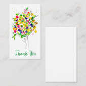 Waterverf kleurrijke abstracte boom notitiekaartje (Voorkant / Achterkant)