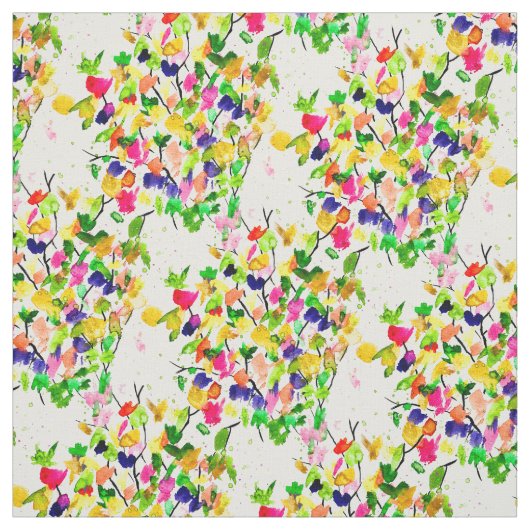 Waterverf kleurrijke abstracte boom stof (Swatch)