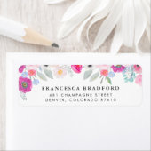 Waterverf kleurrijke annemonen Aangepast Etiket (Insitu)