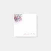 Waterverf Kleurrijke Bloemen Hand Script Sjabloon Post-it® Notes (Voorkant)