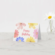 Waterverf kleurrijke bloemen