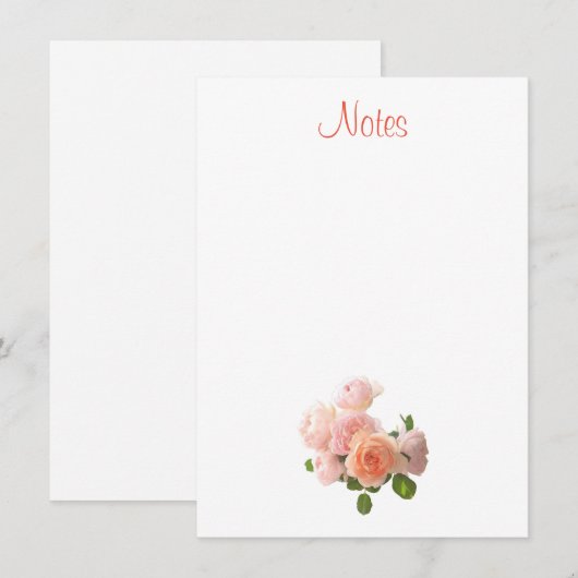 Waterverf Kleurrijke Bloemen Kalligrafie Script Notitiekaartje (Voorkant / Achterkant)