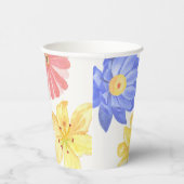 Waterverf kleurrijke bloemen papieren bekers (Rechts)