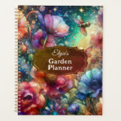  Waterverf Kleurrijke bloementuin Planner (Voorkant)