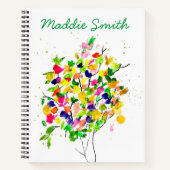 Waterverf kleurrijke boom notitieboek (Voorkant)