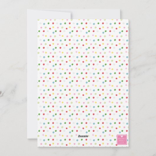 Waterverf Kleurrijke Confetti Kerstbomen Foto Feestdagenkaart (Achterkant)