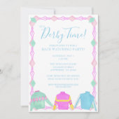 Waterverf Kleurrijke Derby Jerseys & Petten Party Kaart (Voorkant)