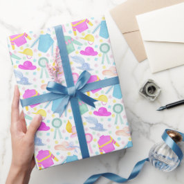 Waterverf Kleurrijke Derby Truien & Petten Cadeaupapier