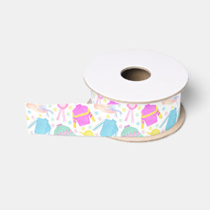 Waterverf Kleurrijke Derby Truien & Petten Grosgrain Lint