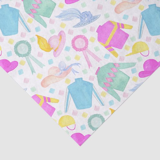 Waterverf Kleurrijke Derby Truien & Petten Tissuepapier (Detail)